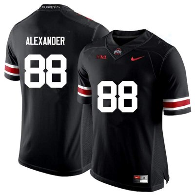 Men's Ohio State Buckeyes #88 AJ Alexander Black Nike NCAA College Football Jersey Comfortable SRI3844RZ